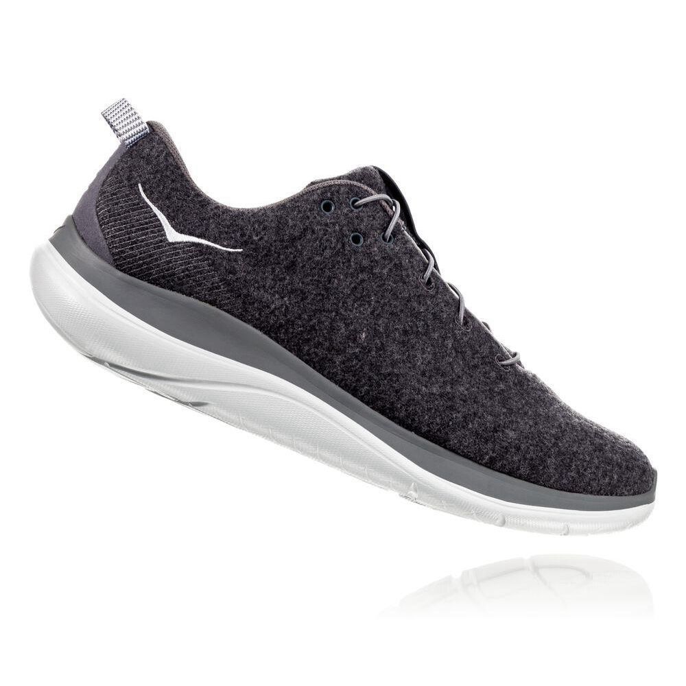 Hoka Hupana Flow Wool Gåsko Herre Mørke Grå | 031654-QOY