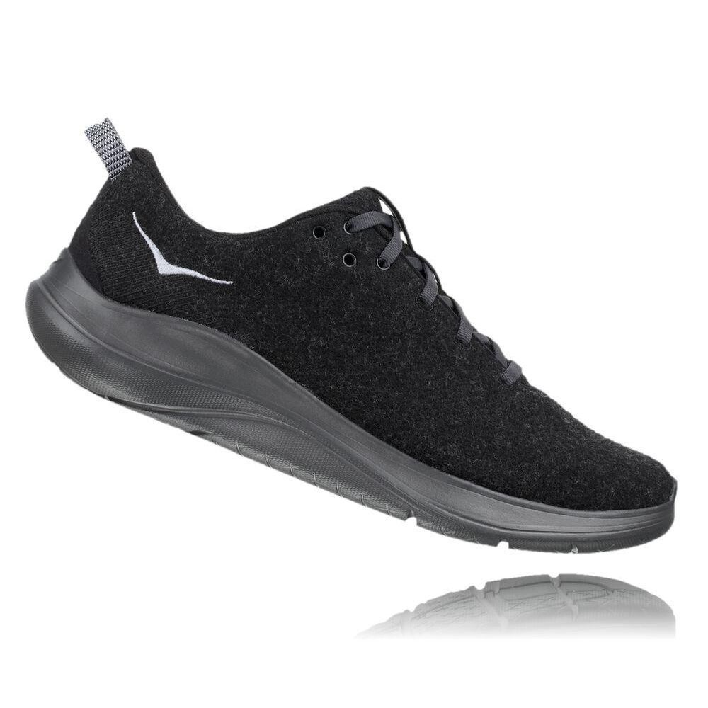 Hoka Hupana Flow Wool Gåsko Herre Svarte | 083254-MTG