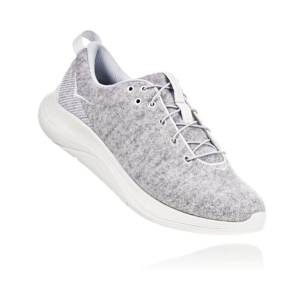 Hoka Hupana Flow Wool Løpesko Dame Grå | 539427-BXW