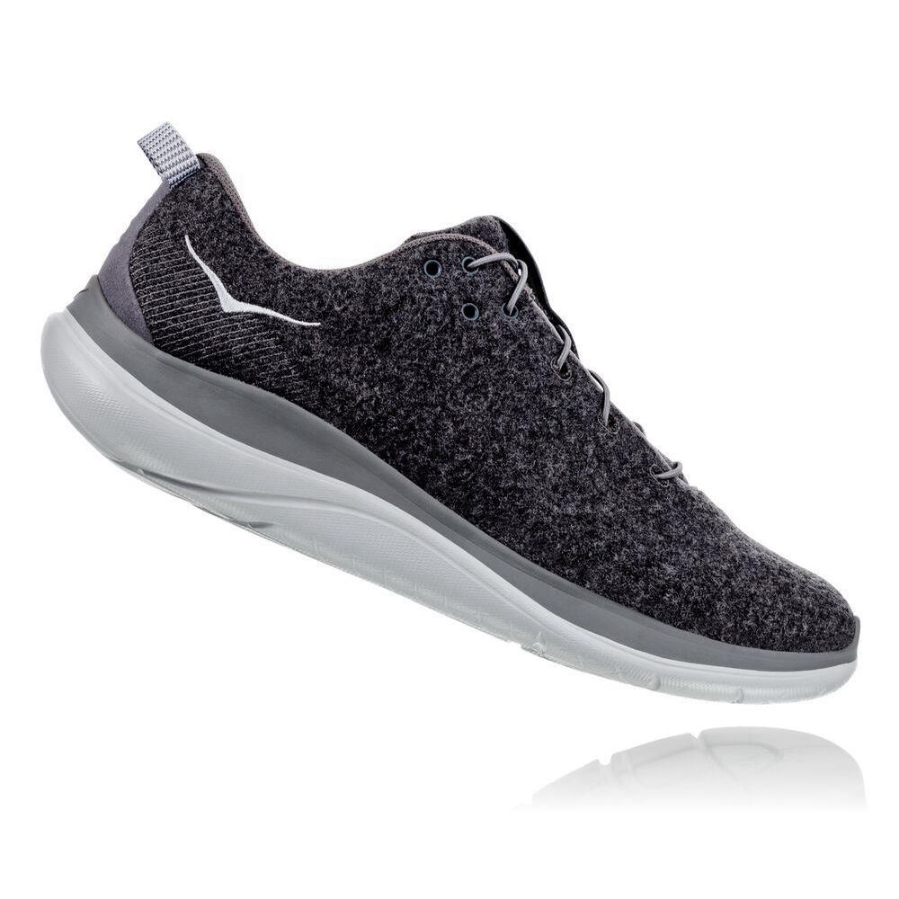 Hoka Hupana Flow Wool Løpesko Dame Mørke Grå | 412735-SKI