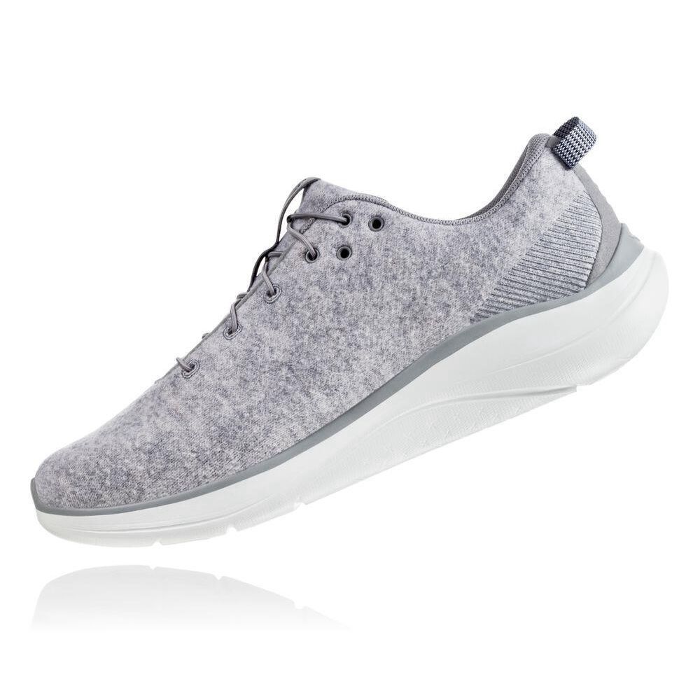 Hoka Hupana Flow Wool Løpesko Herre Grå | 029814-NDG