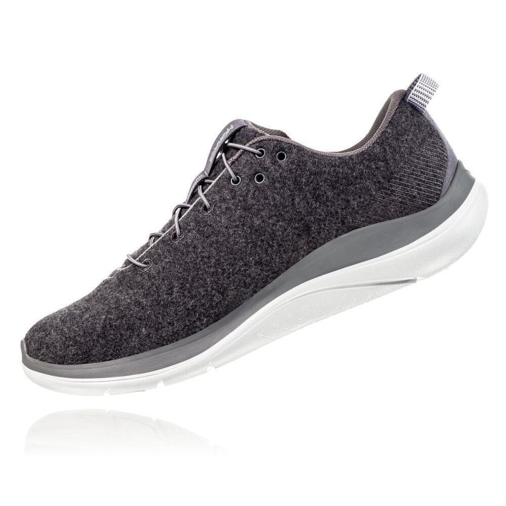 Hoka Hupana Flow Wool Løpesko Vei Herre Mørke Grå | 751308-VQM