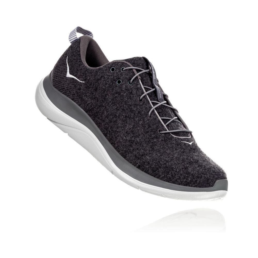 Hoka Hupana Flow Wool Treningssko Herre Mørke Grå | 967842-ONA