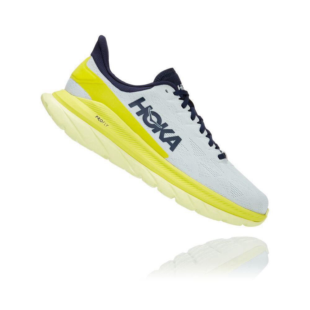 Hoka Mach 4 Joggesko Herre Hvite | 820197-BAD