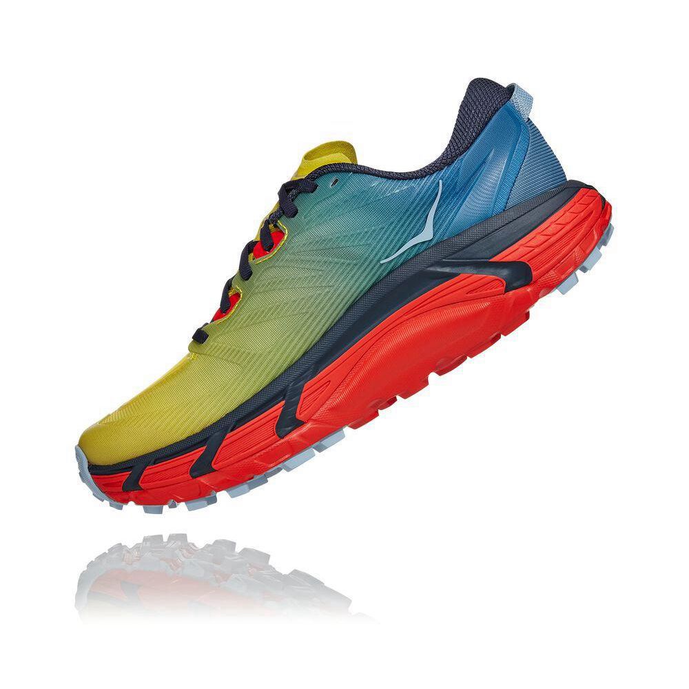 Hoka Mafate Speed 3 Fjellsko Herre Blå Gul | 792043-RQO