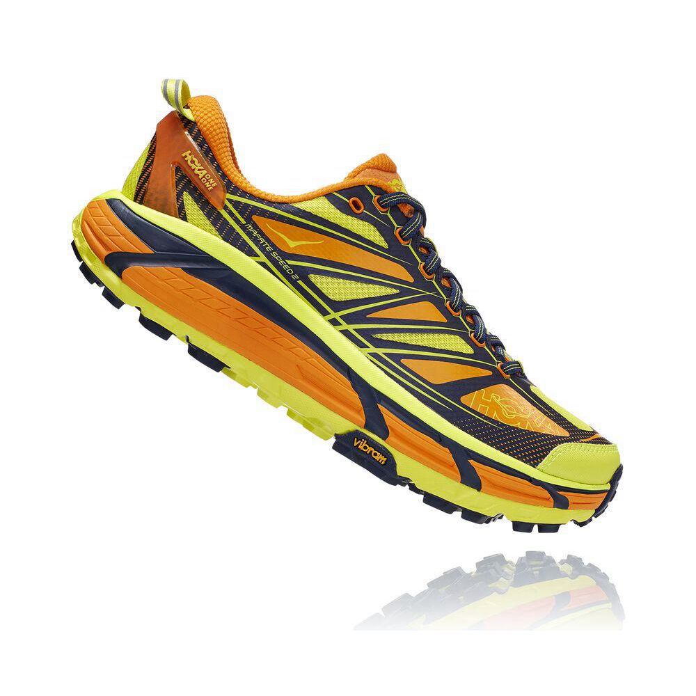 Hoka Mafate Speed 3 Fjellsko Herre Gul Oransje | 513248-HET