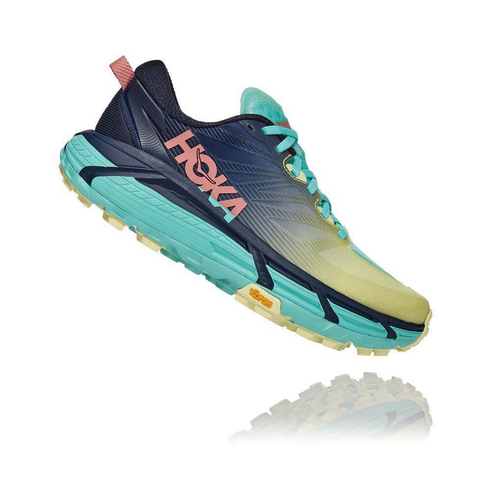 Hoka Mafate Speed 3 Joggesko Dame Svarte Blå Gul | 580739-RKZ