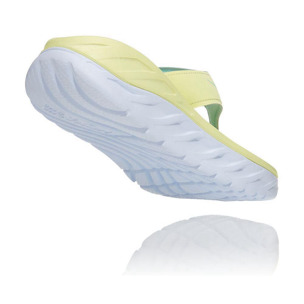 Hoka ORA Platå Flip Flops Dame Gul | 495063-VQL