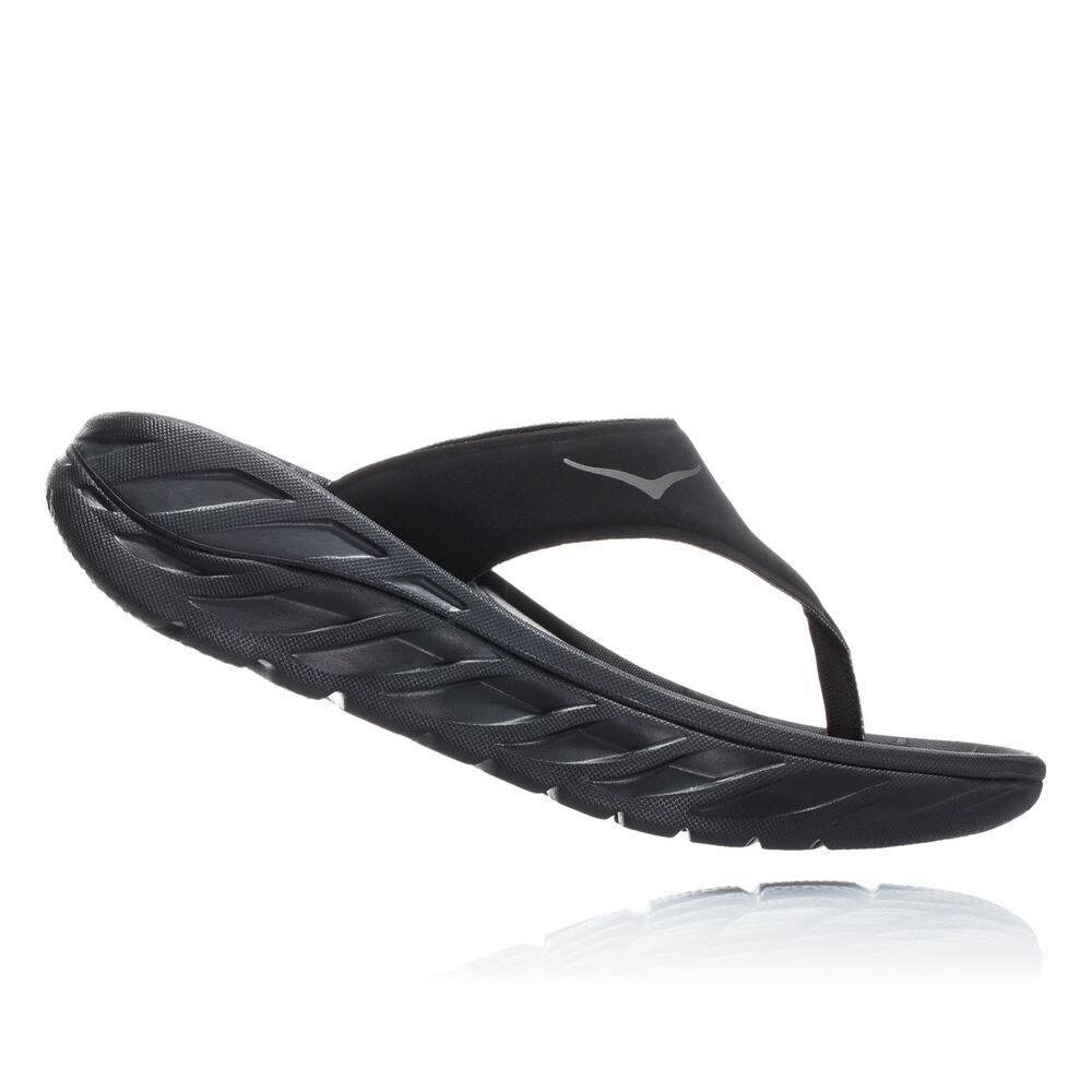 Hoka ORA Platå Flip Flops Dame Svarte | 391024-MUO