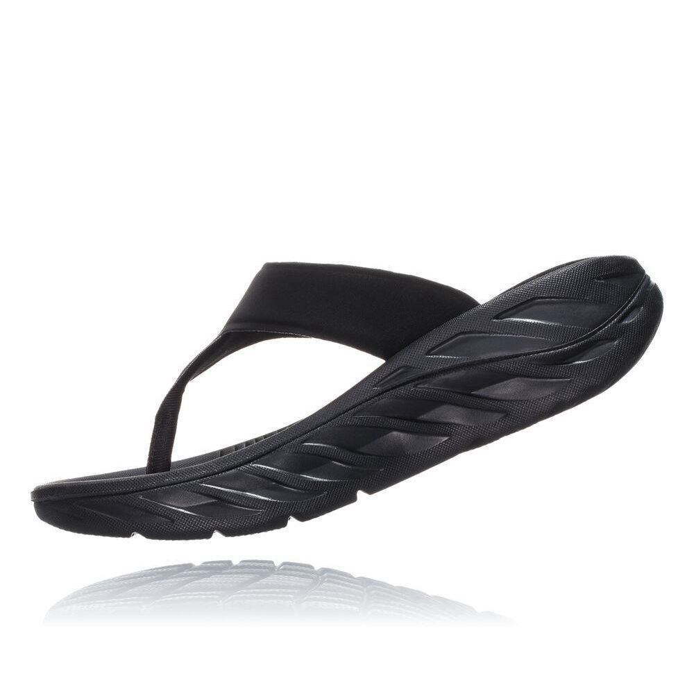 Hoka ORA Platå Flip Flops Dame Svarte | 391024-MUO