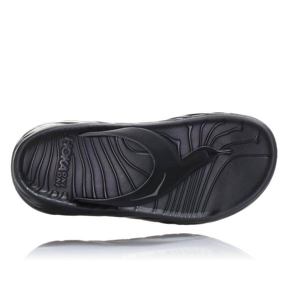 Hoka ORA Platå Flip Flops Dame Svarte | 391024-MUO