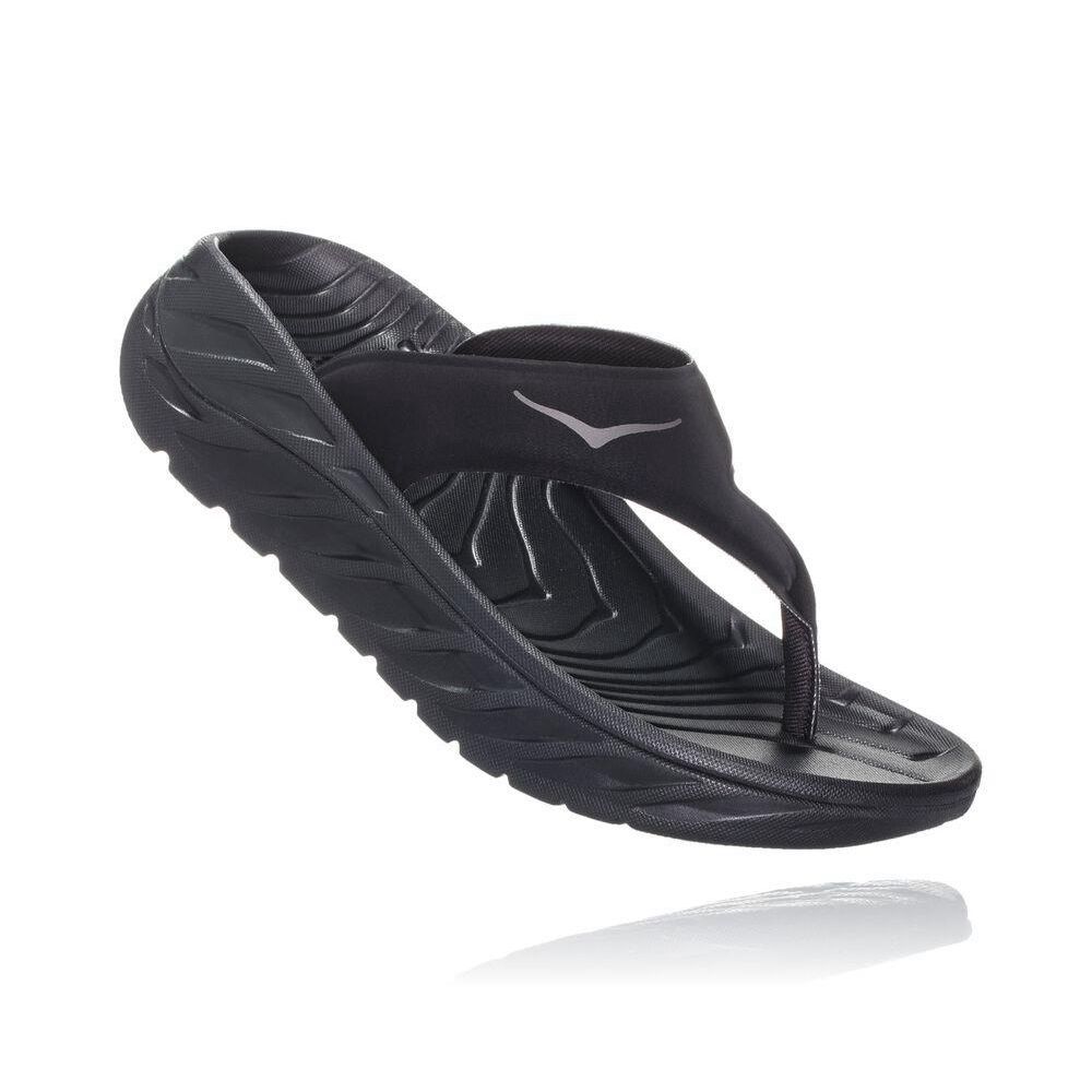 Hoka ORA Platå Flip Flops Dame Svarte | 391024-MUO