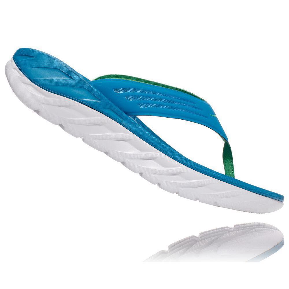 Hoka ORA Platå Flip Flops Herre Blå | 843165-XOU