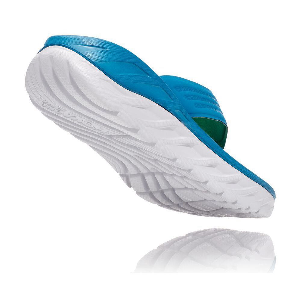 Hoka ORA Platå Flip Flops Herre Blå | 843165-XOU