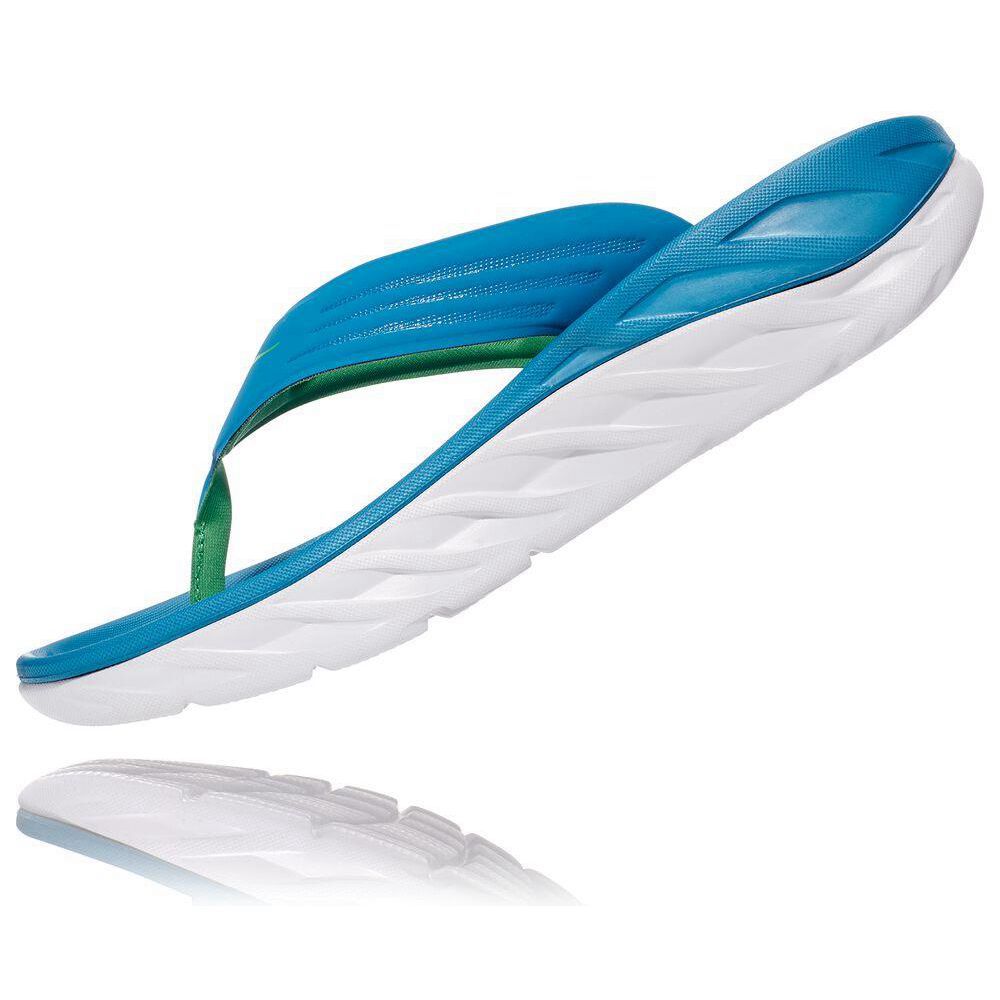 Hoka ORA Platå Flip Flops Herre Blå | 843165-XOU