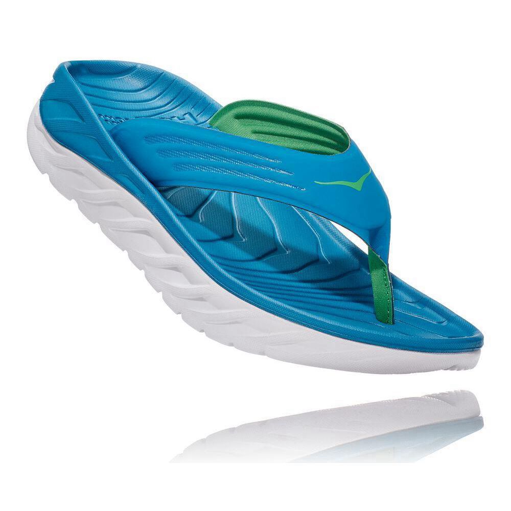 Hoka ORA Platå Flip Flops Herre Blå | 843165-XOU