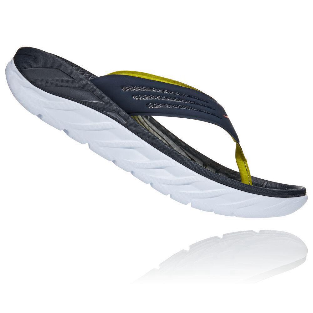 Hoka ORA Platå Flip Flops Herre Marineblå | 234017-DQO