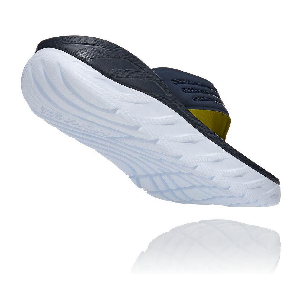 Hoka ORA Platå Flip Flops Herre Marineblå | 234017-DQO