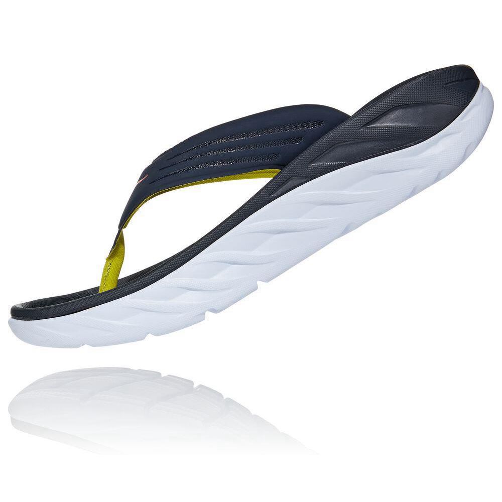 Hoka ORA Platå Flip Flops Herre Marineblå | 234017-DQO