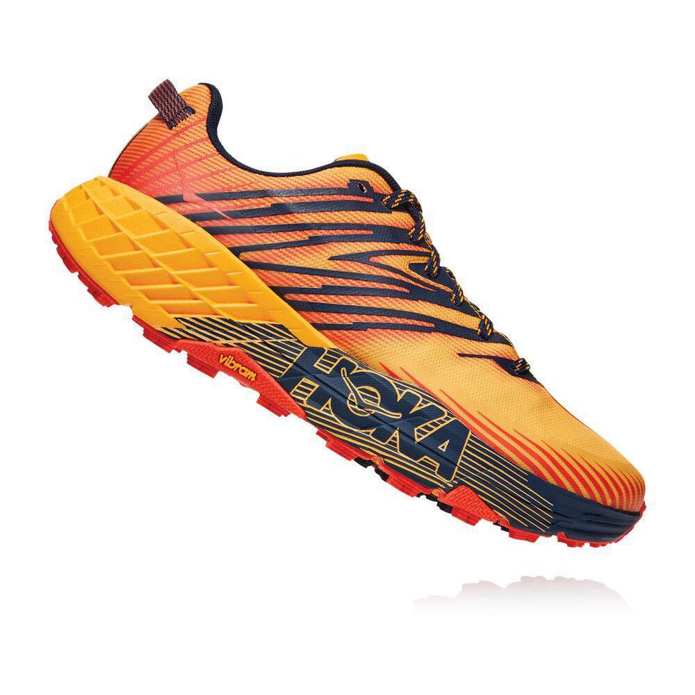 Hoka Speedgoat 4 Fjellsko Herre Gul | 407921-JXO