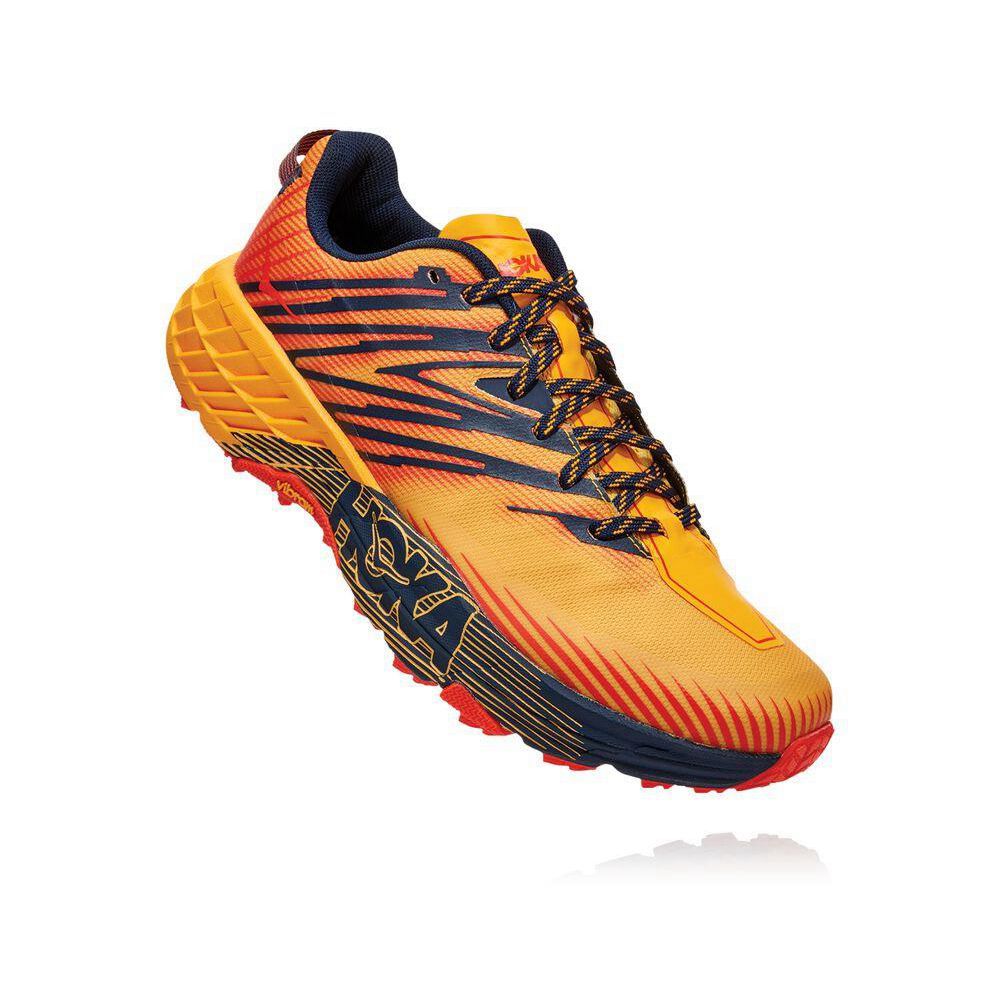 Hoka Speedgoat 4 Fjellsko Herre Gul | 407921-JXO