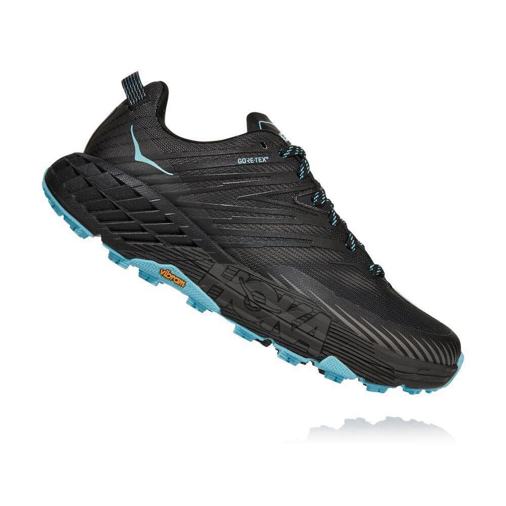 Hoka Speedgoat 4 GTX Trail Løpesko Dame Grå Svarte | 124069-HVY