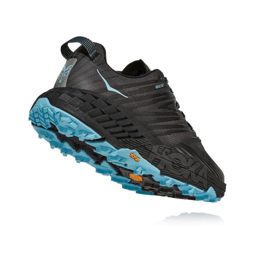 Hoka Speedgoat 4 GTX Trail Løpesko Dame Grå Svarte | 124069-HVY