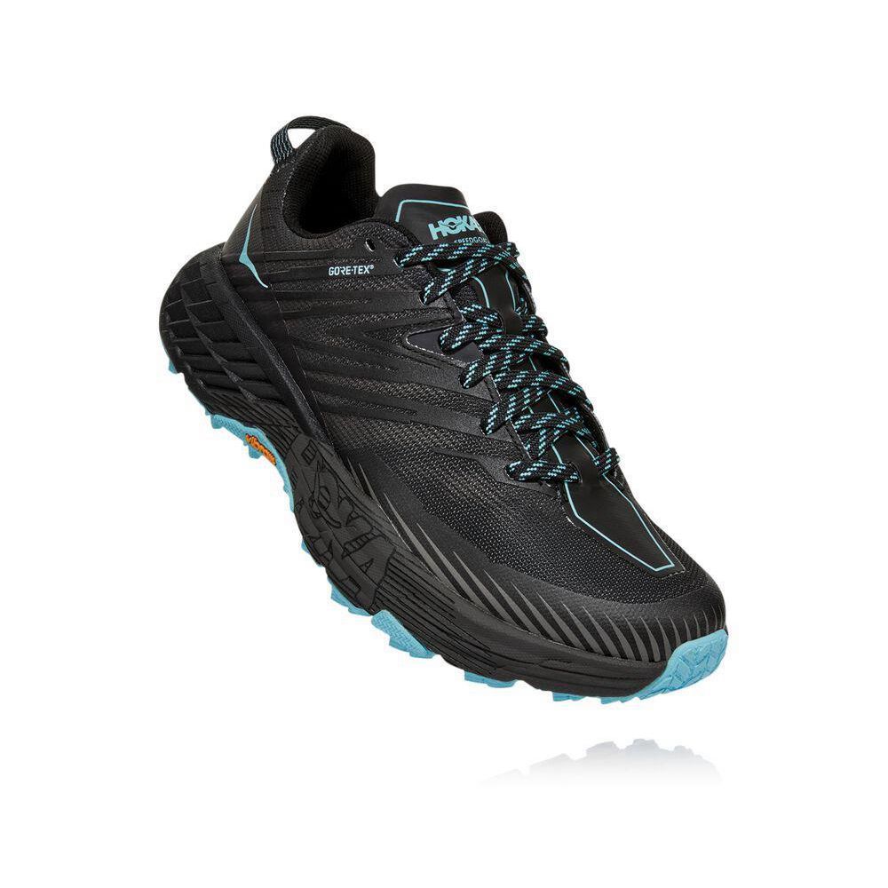 Hoka Speedgoat 4 GTX Trail Løpesko Dame Grå Svarte | 124069-HVY