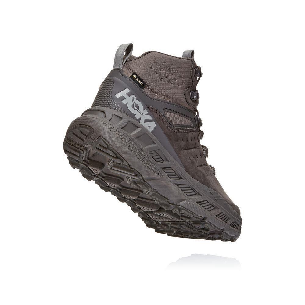 Hoka Stinson Mid GTX Trail Løpesko Herre Grå | 142307-YTQ