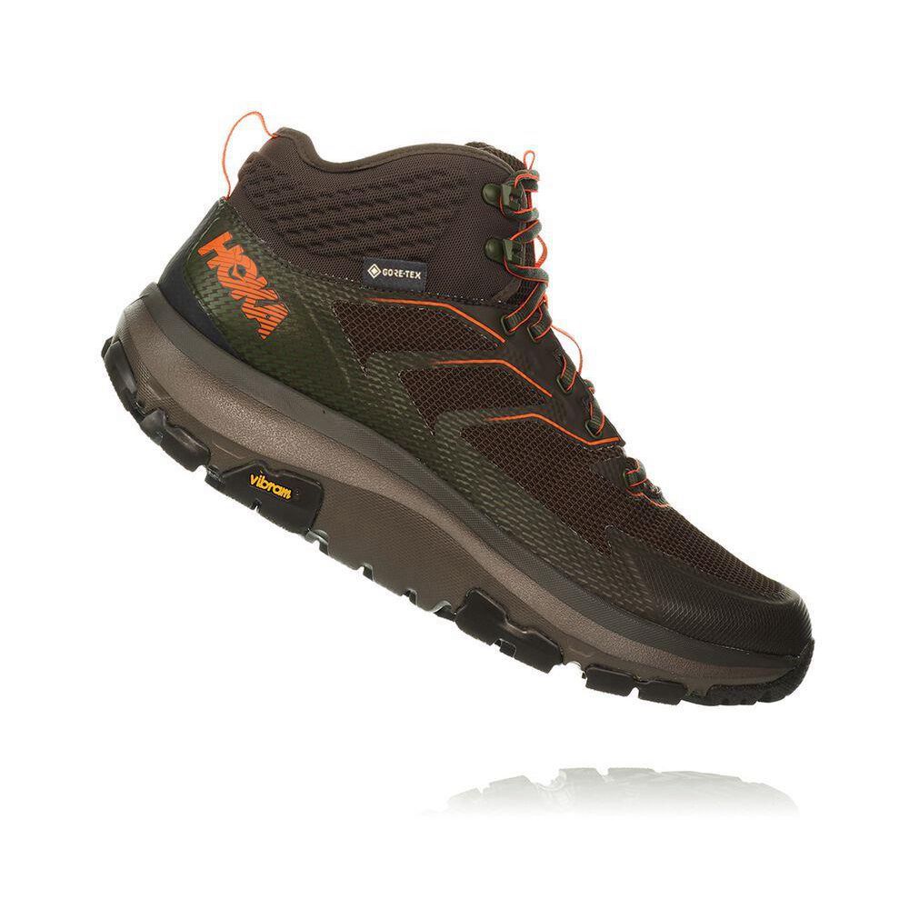 Hoka Toa GTX Fjellstøvler Herre Grønn Brune | 903451-JQA