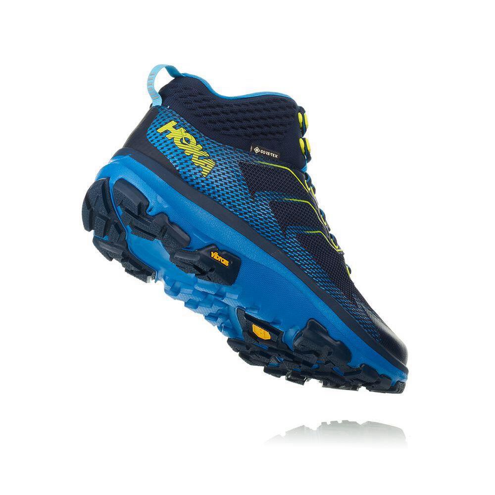 Hoka Toa GTX Fjellstøvler Herre Svarte Blå | 574068-ISJ