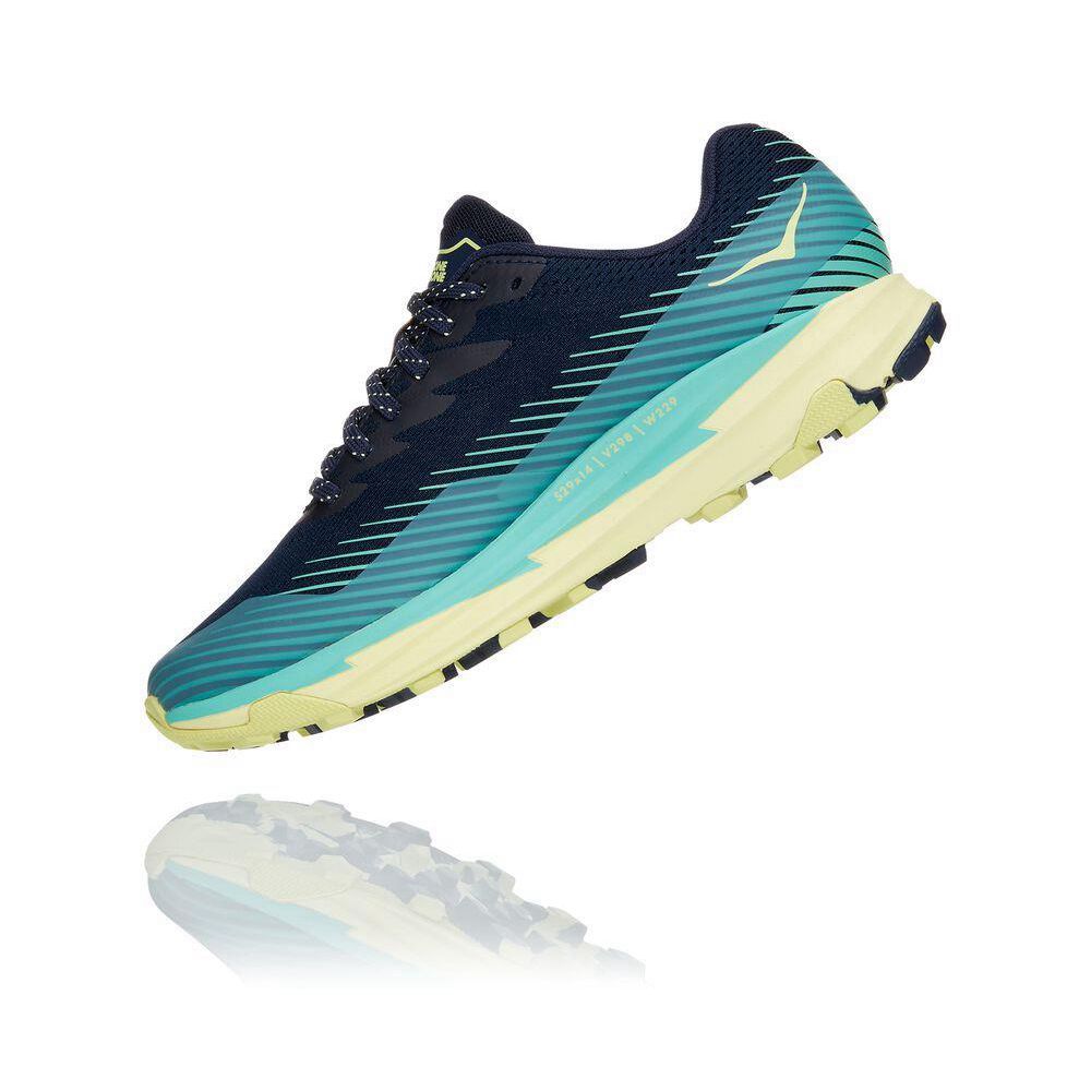 Hoka Torrent 2 Trail Løpesko Dame Svarte Blå | 325016-HZO